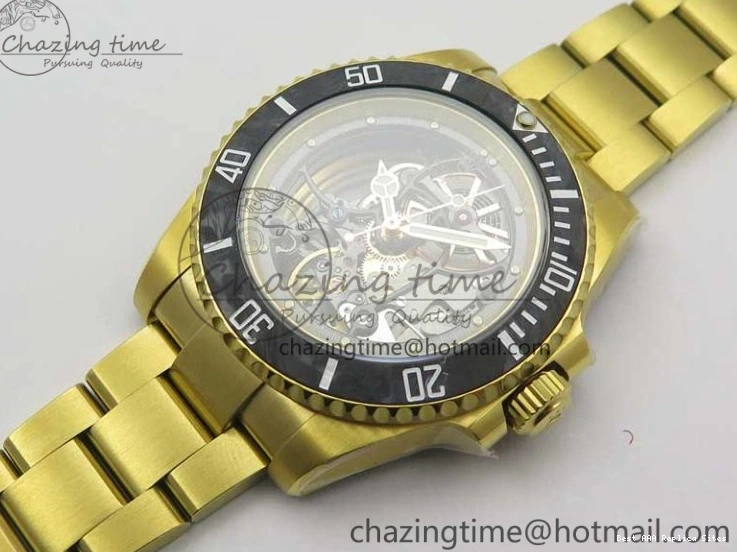 Good Copy Rolex Watches Skeleton Submariner on SA YG Edition Pirlo Project Bracelet Best 2981 YG Andrea VRF Popular 0108